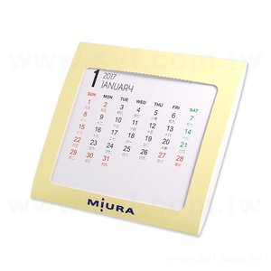 方形圓角桌曆-亮膜紙盒-單面彩色立式桌曆印刷-多款材質月曆卡搭配
