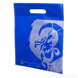 不織布沖孔環保袋-厚度80G-尺寸W23xH30cm-單面單色可客製化印刷