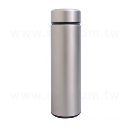 不鏽鋼保溫杯450ml-金屬質感旋轉式真空保溫杯-客製化商務環保杯