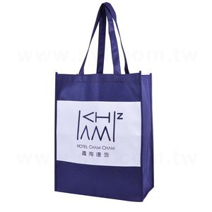 不織布環保購物袋-厚度80G-尺寸W31xH40xD17cm-單面單色印刷