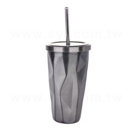 450ml鑽石形不鏽鋼保溫杯-客製化商務環保杯