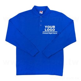 全棉成人長袖POLO衫-可客製化衣服訂作/印刷企業LOGO或宣傳標語