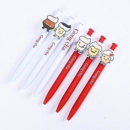 造型廣告筆-公仔娃娃筆管禮品-雙色原子筆-五款式可選-採購客製印刷贈品筆