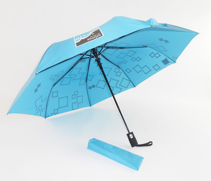 傘徑96cm,190T聚酯纖維/春亞紡,橡膠手把,8骨摺疊廣告傘
